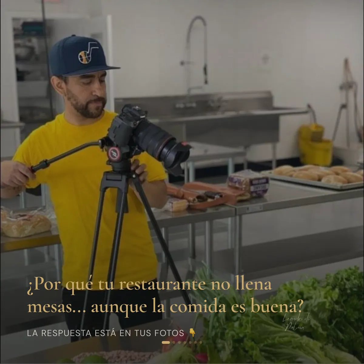 Ejemplo de contenido para redes sociales — sesión de fotos y video para restaurante